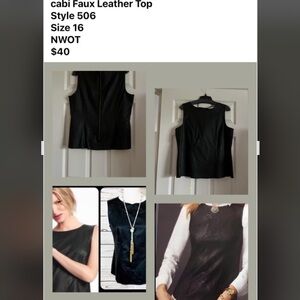 Cabi Faux Leather top